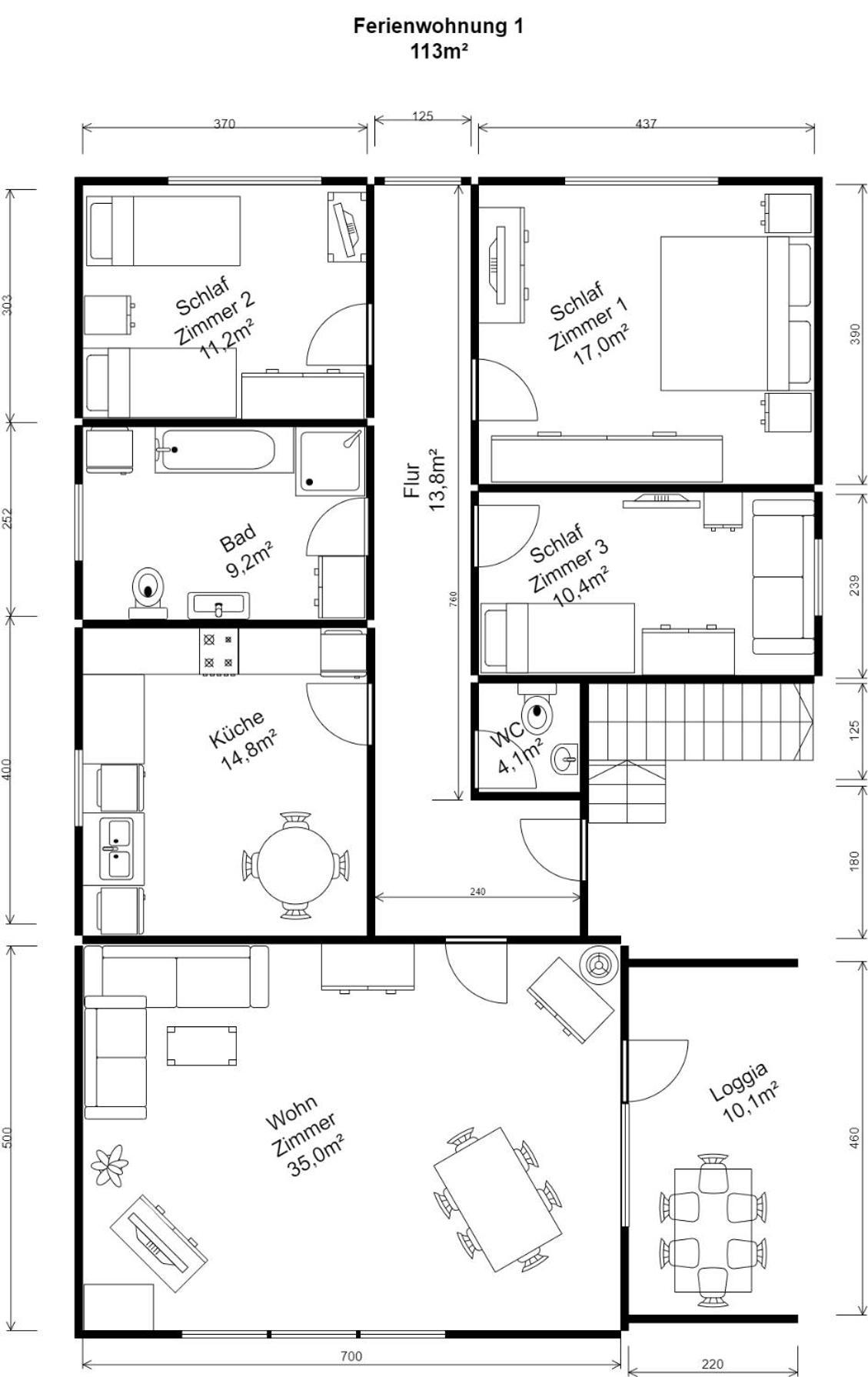 Ferienwohnung Van Den Berg Rees Chambre photo